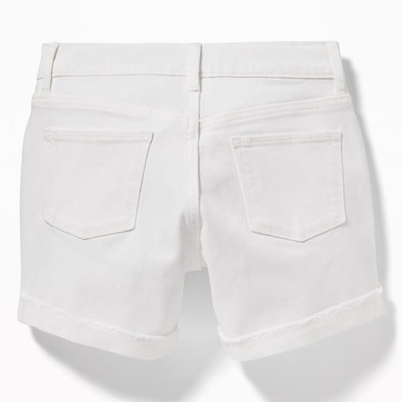 White Mid-Length Denim Shorts by Old Navy NWT - Picture 4 of 4